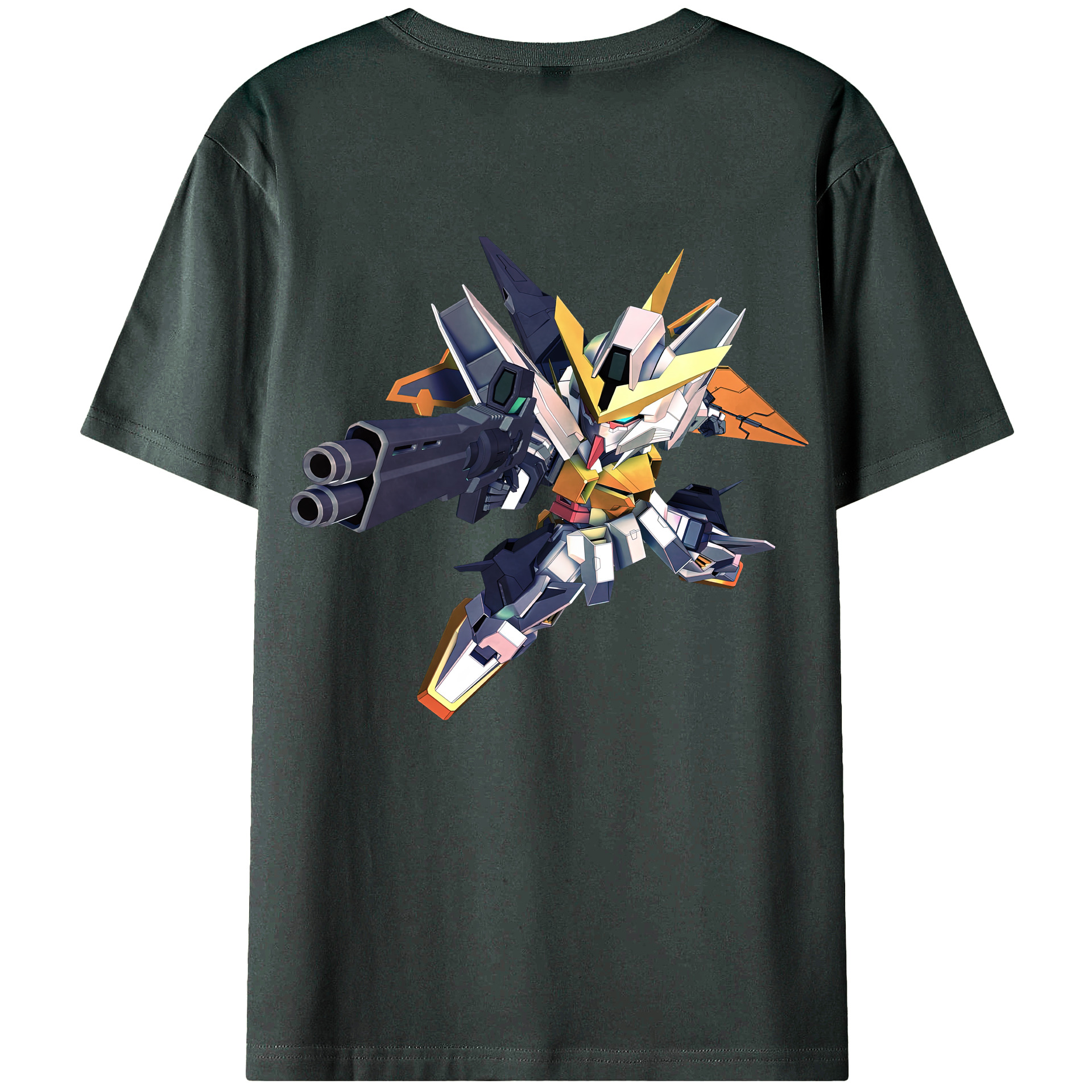 （画像用） 機動戦士ガンダム Mobile Suit Gundam 綿100％ メンズ半袖Tシャツ（バックプリント） 通気性